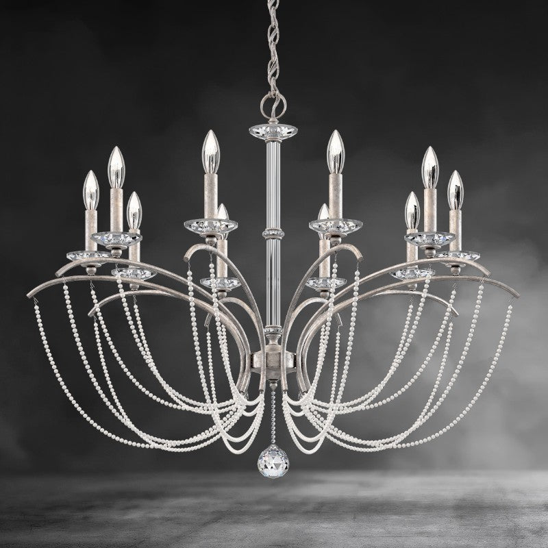 Priscilla Crystal Candlestick Chandelier 36"